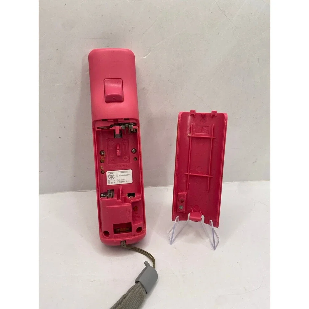 Official Nintendo Motion Plus Controller Pink Wii Remote OEM - Tested